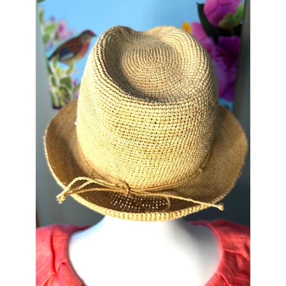 Helen Kaminski NWT Natural Raffia Sun Hat Golf Resort Vacation Womens One Size - Picture 8 of 11